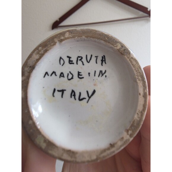 Deruta Artistic Ceramic Pitcher Handmade In Italy Signed Vintage - Picture 3 of 3